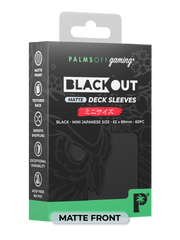 Blackout Deck Sleeves - Japanese Mini Size - Black - Matte