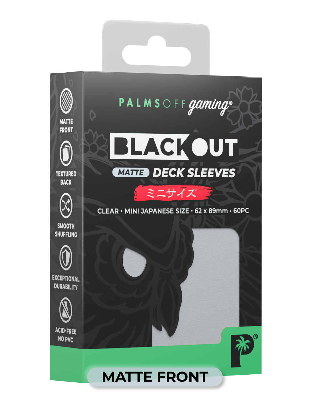 Blackout Deck Sleeves - Japanese Mini Size - Clear - Matte