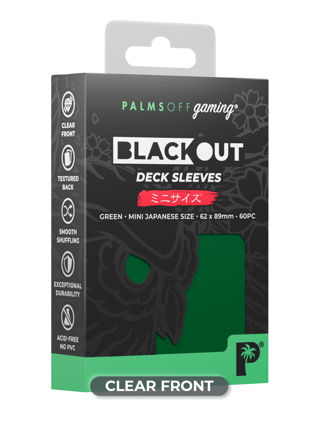 Blackout Deck Sleeves - Japanese Mini Size - Green
