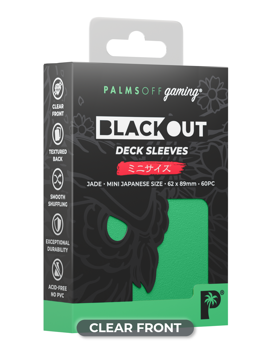 Blackout Deck Sleeves - Japanese Mini Size - Jade