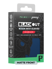 Blackout Deck Sleeves - Japanese Mini Size - Navy - Matte