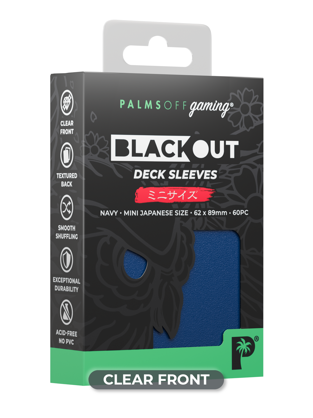 Blackout Deck Sleeves - Japanese Mini Size - Navy