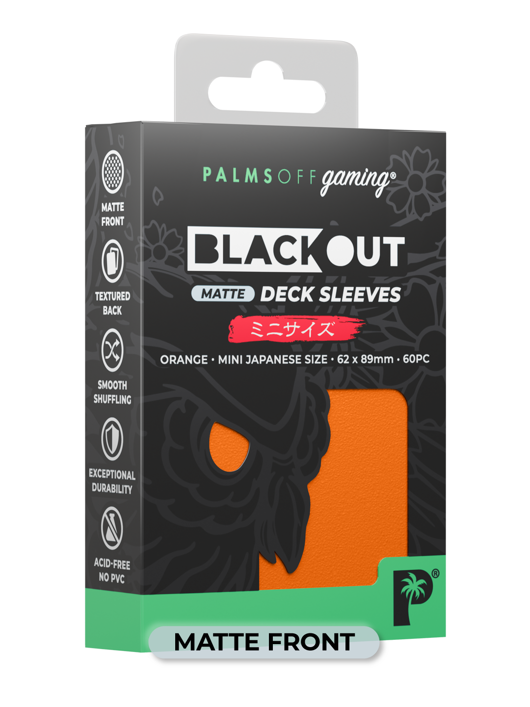 Blackout Deck Sleeves - Japanese Mini Size - Orange - Matte