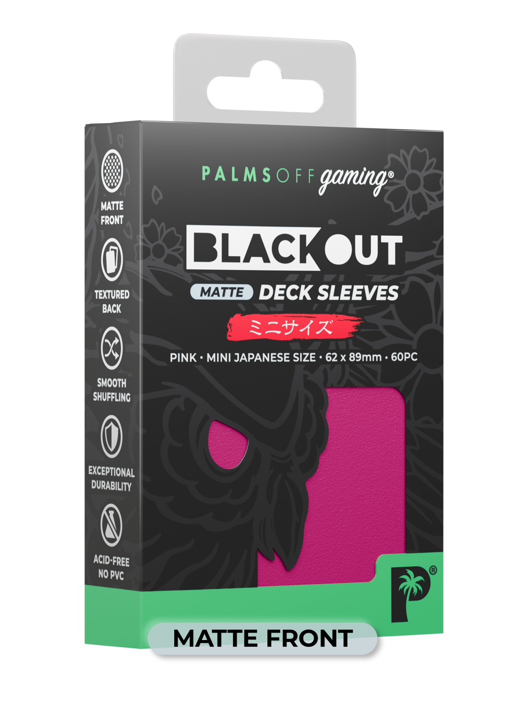 Blackout Deck Sleeves - Japanese Mini Size - Pink - Matte