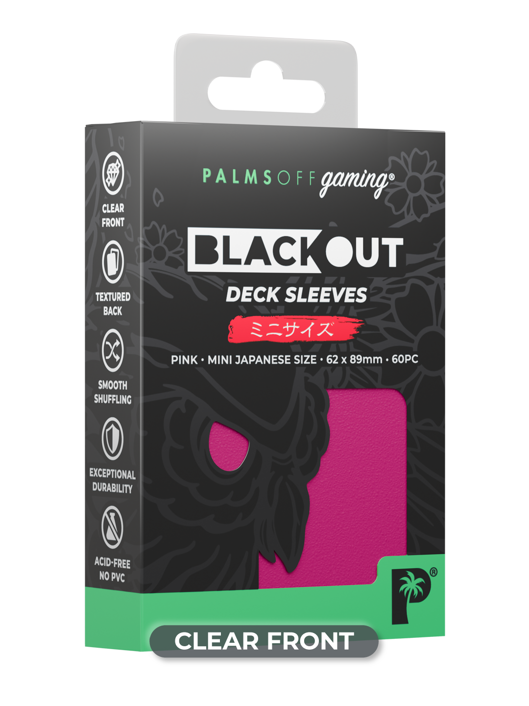 Blackout Deck Sleeves - Japanese Mini Size - Pink