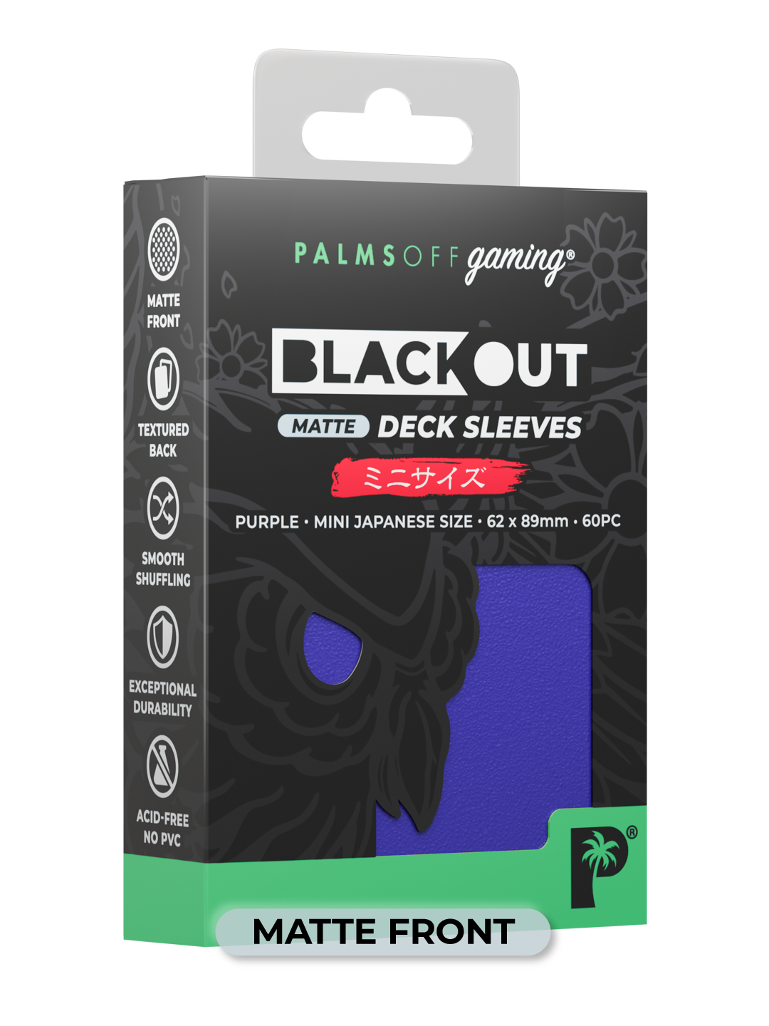 Blackout Deck Sleeves - Japanese Mini Size - Purple - Matte