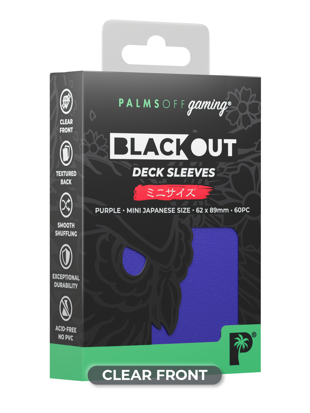 Blackout Deck Sleeves - Japanese Mini Size - Purple