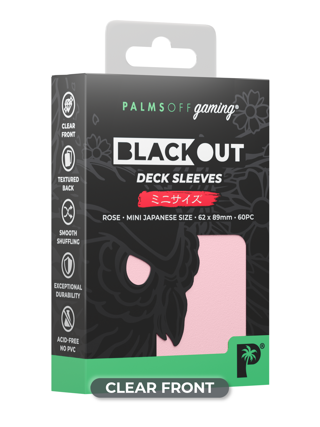 Blackout Deck Sleeves - Japanese Mini Size - Rose