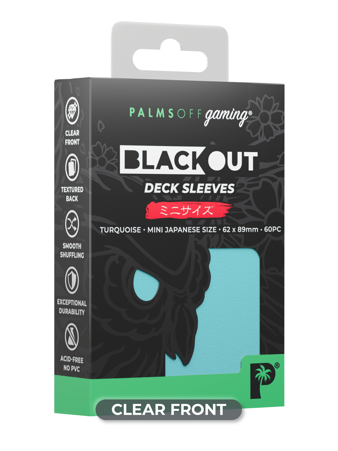 Blackout Deck Sleeves - Japanese Mini Size - Turquoise