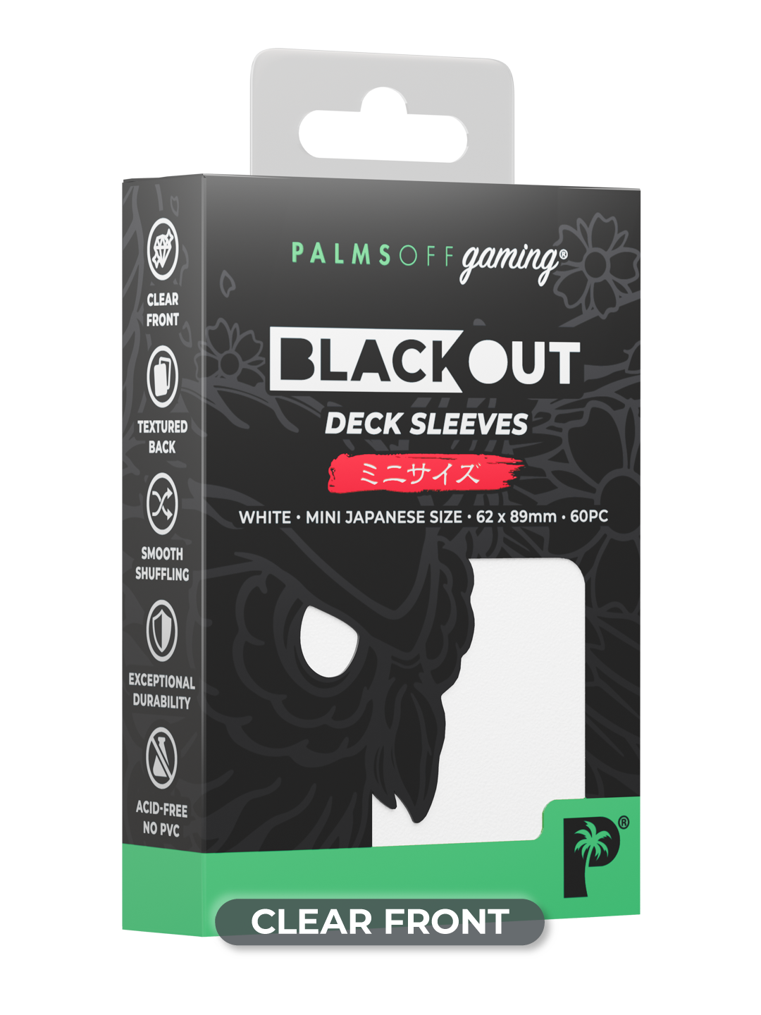 Blackout Deck Sleeves - Japanese Mini Size - White