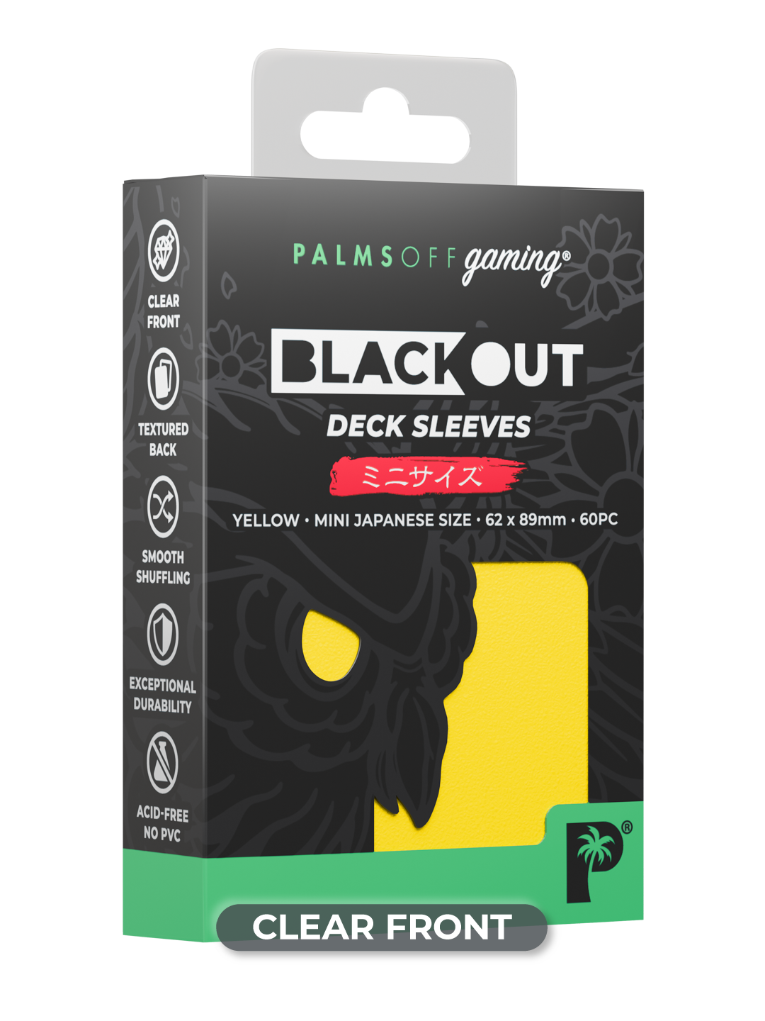 Blackout Deck Sleeves - Japanese Mini Size - Yellow