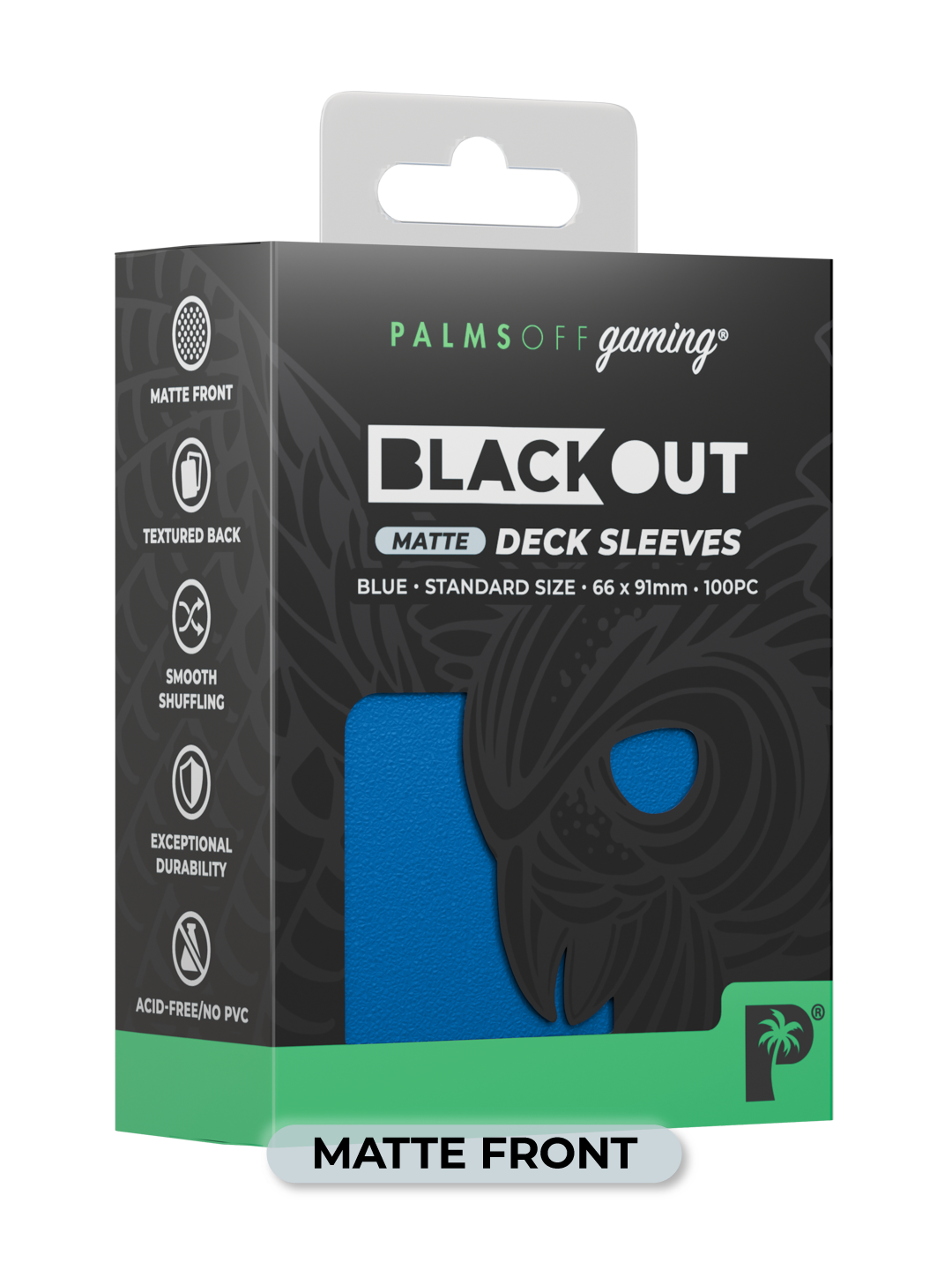 Blackout Deck Sleeves - Standard Size - Blue - Matte
