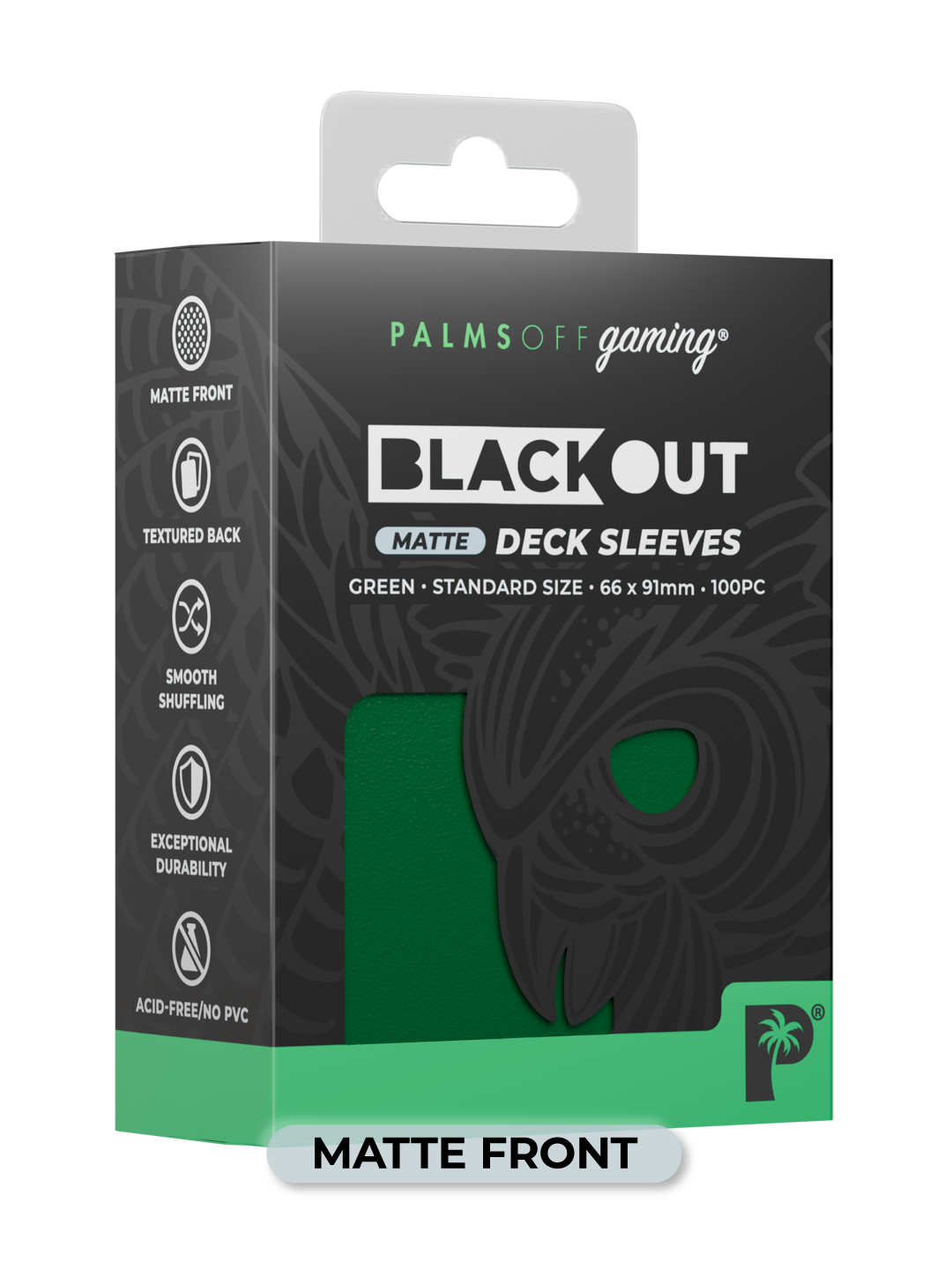Blackout Deck Sleeves - Standard Size - Green - Matte