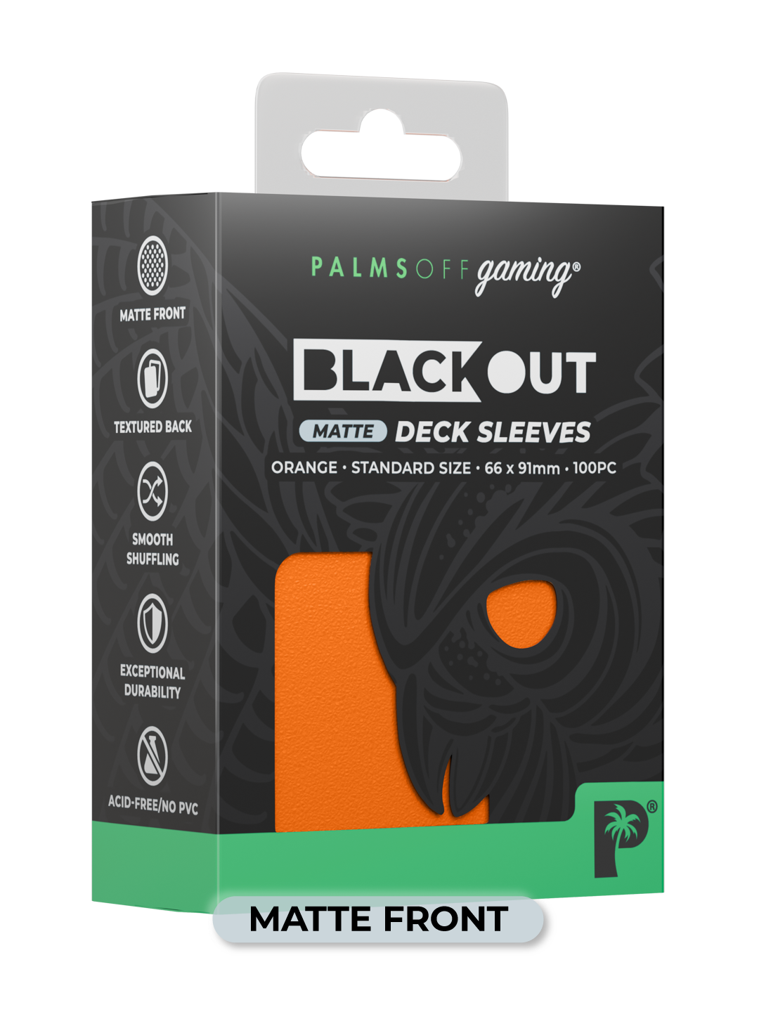 Blackout Deck Sleeves - Standard Size - Orange - Matte
