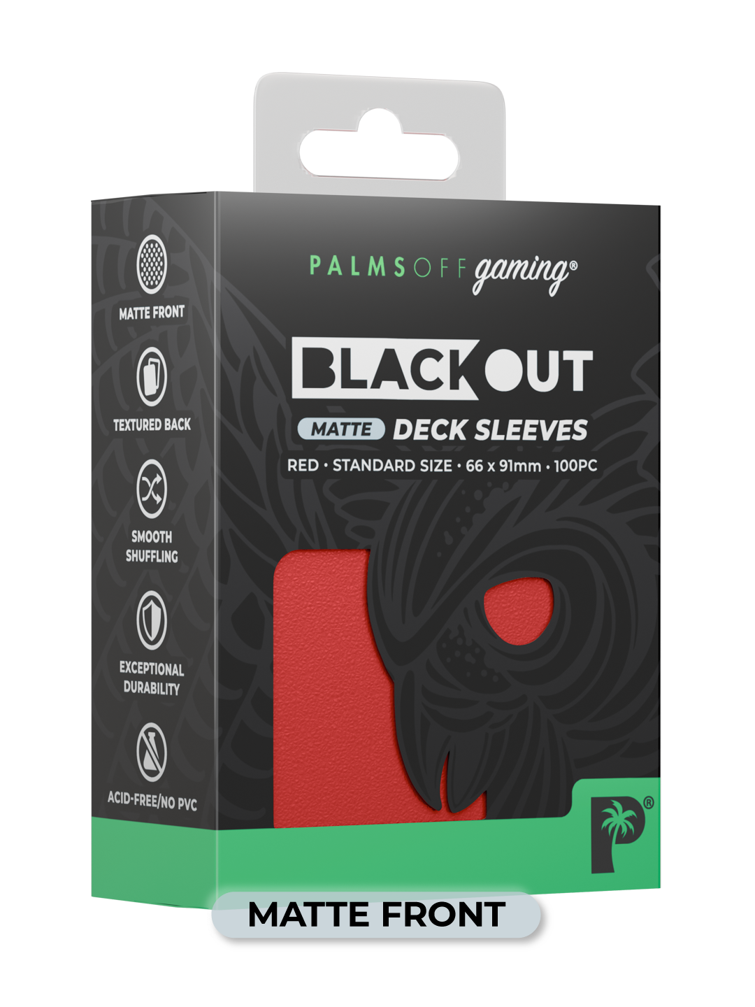 Blackout Deck Sleeves - Standard Size - Red - Matte