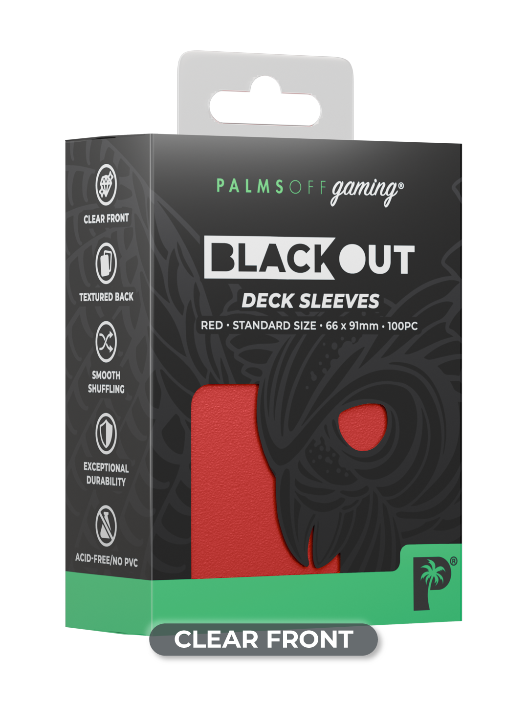 Blackout Deck Sleeves - Standard Size - Red