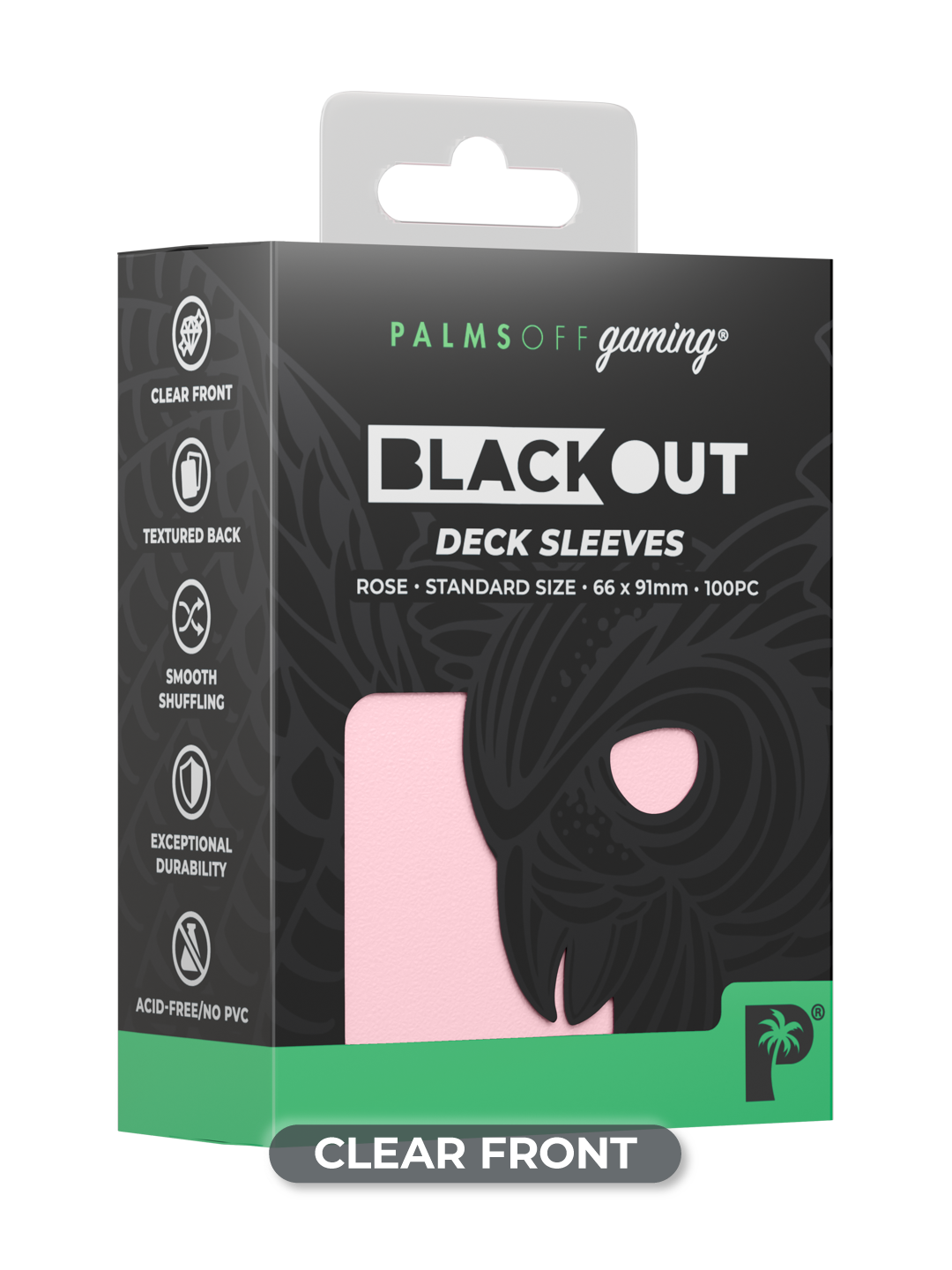 Blackout Deck Sleeves - Standard Size - Rose