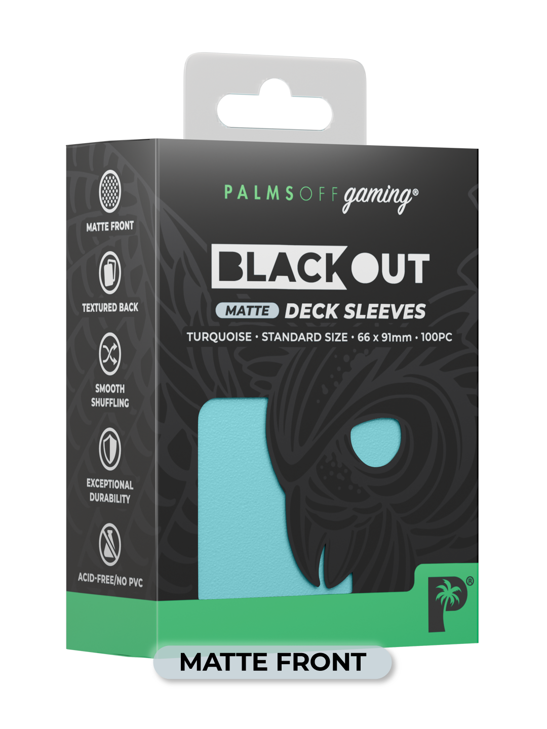 Blackout Deck Sleeves - Standard Size - Turquoise - Matte