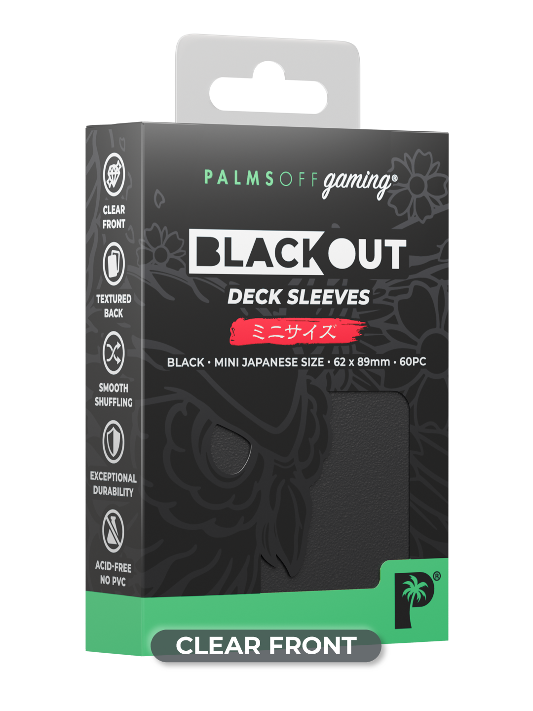 Blackout Deck Sleeves - Japanese Mini Size - Black