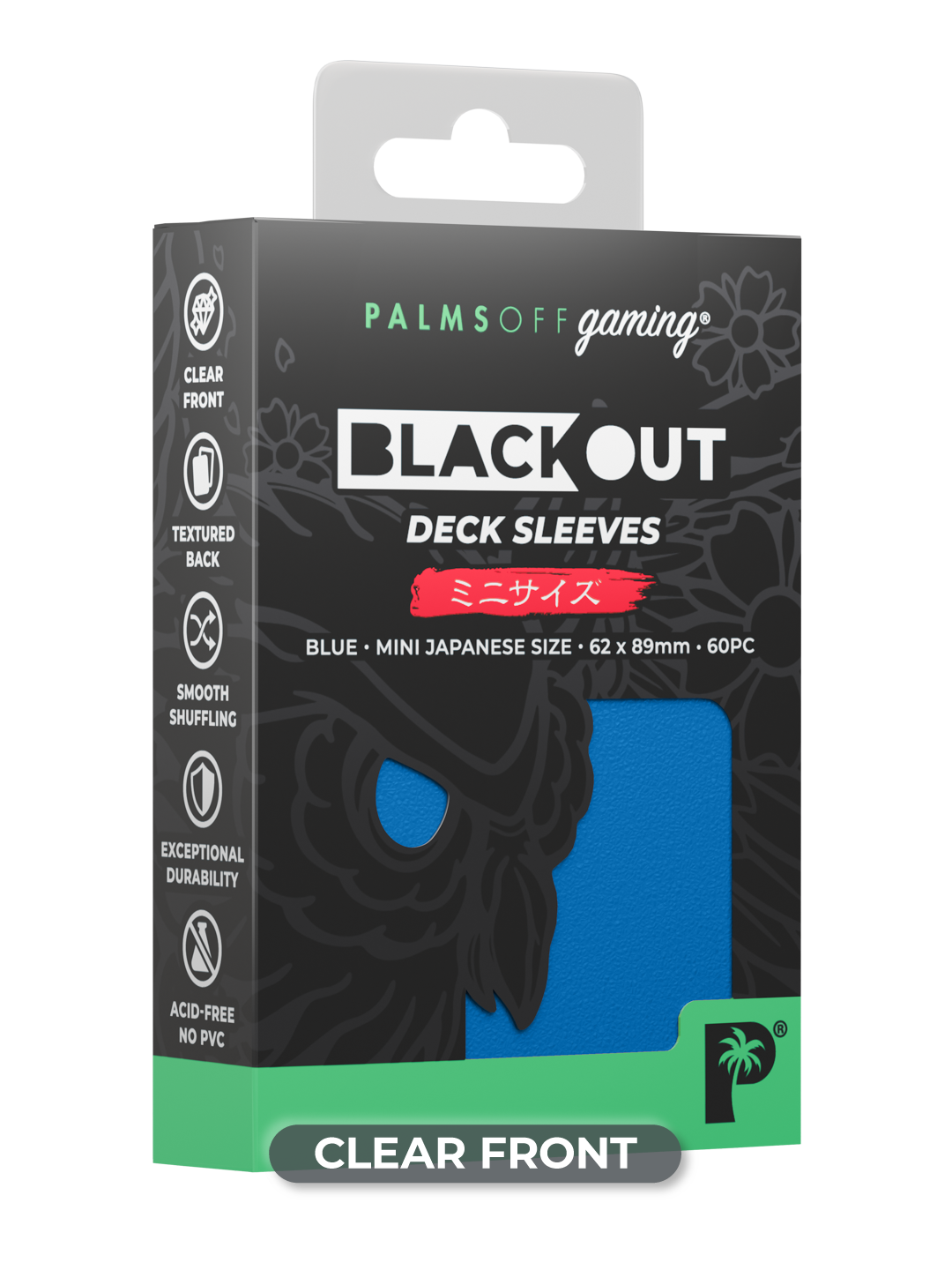 Blackout Deck Sleeves - Japanese Mini Size - Blue