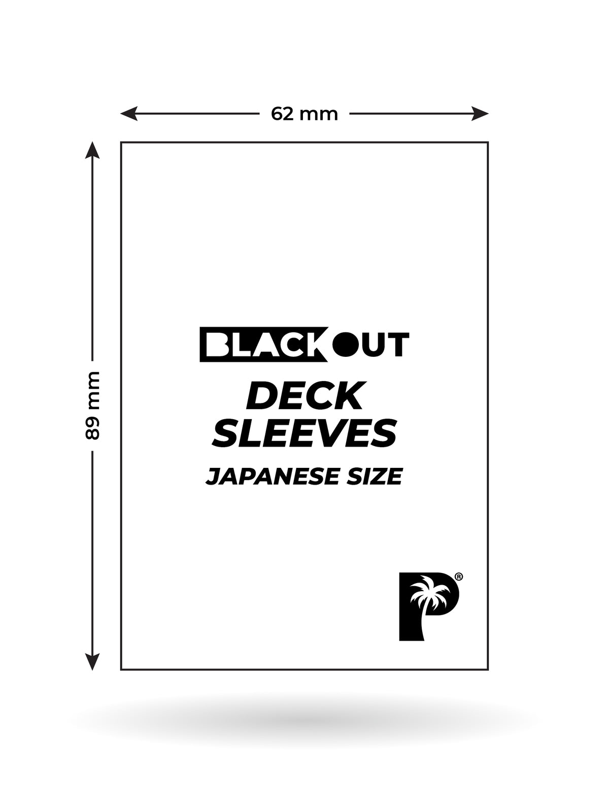 Blackout Deck Sleeves - Japanese Mini Size - Black - Matte
