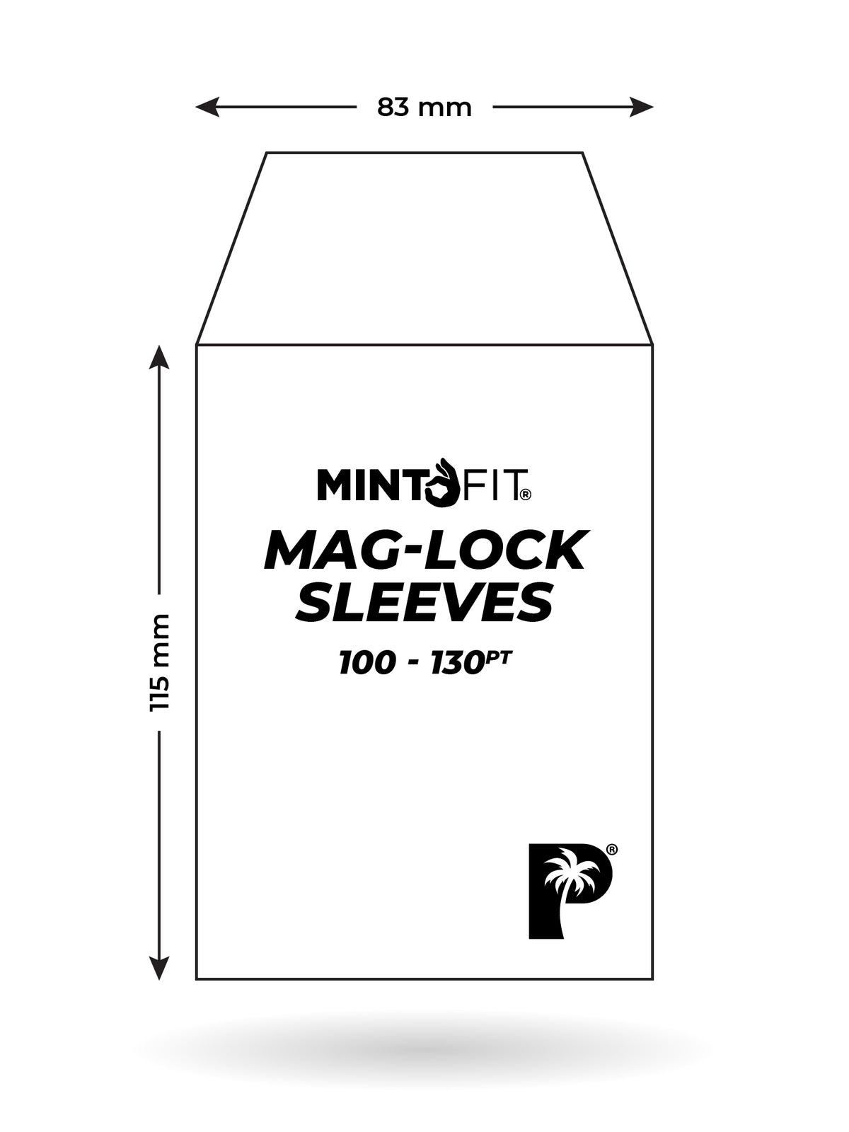 MintFit Mag-Lock Card Case Sleeves (100pt-130pt) - 100pc