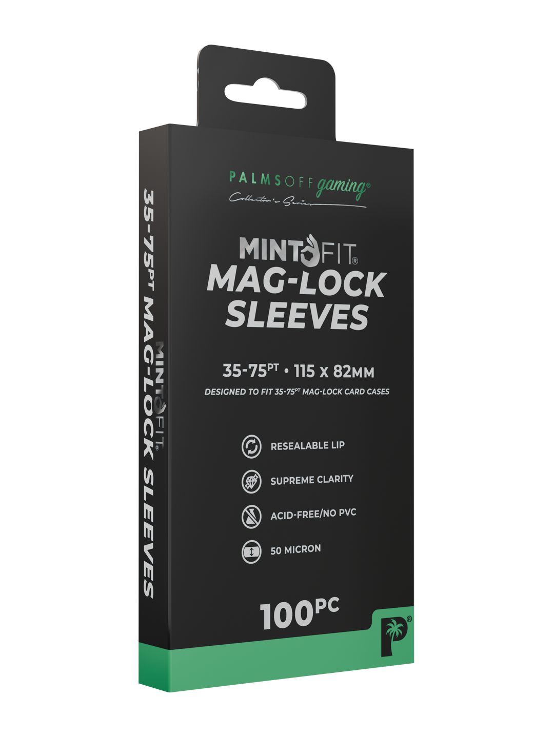 MintFit Mag-Lock Card Case Sleeves (35pt-75pt) - 100pc