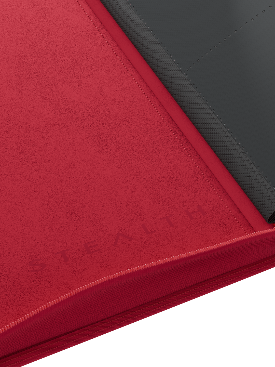 Stealth 12 Pocket Zip Binder - Red