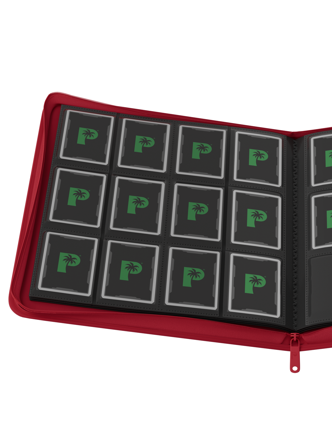 Stealth 12 Pocket Zip Binder - Red