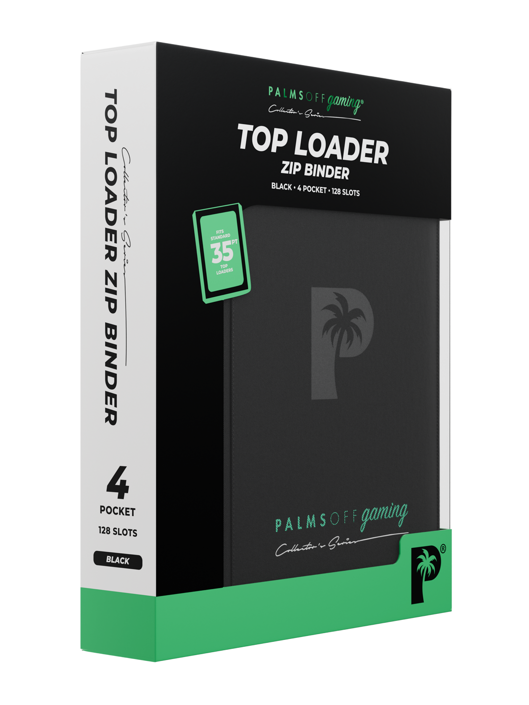 Collector's Series Card Loader Zip Binder - 4 Pocket - Black