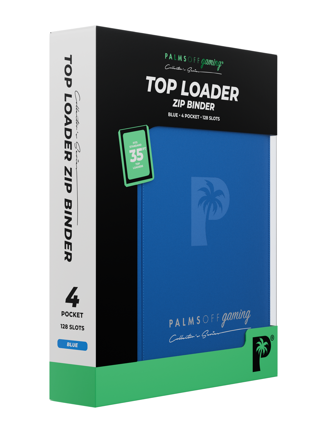 Collector's Series Card Loader Zip Binder - 4 Pocket - Blue