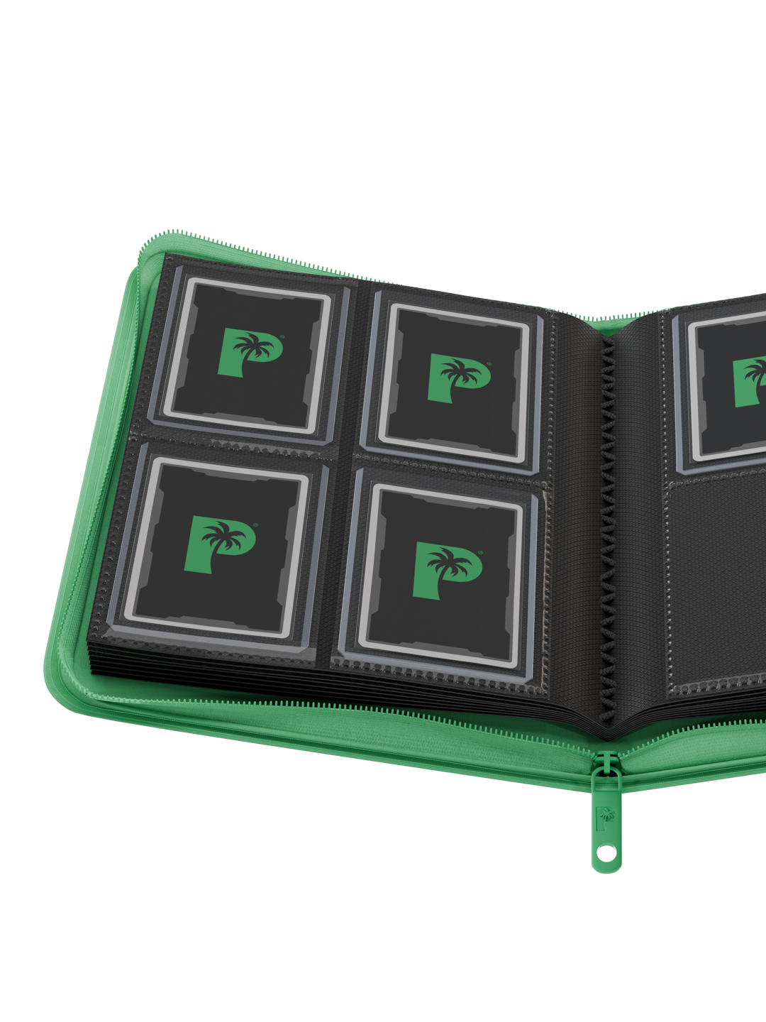 Collector's Series Card Loader Zip Binder - 4 Pocket - Green
