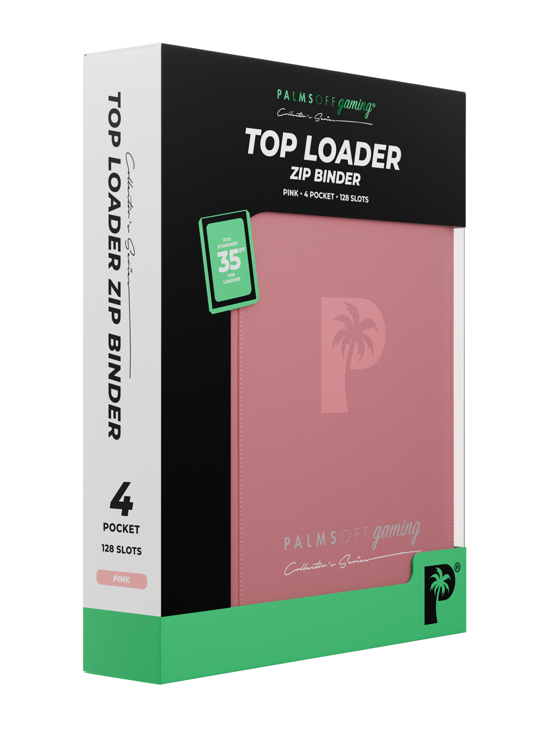 Collector's Series Card Loader Zip Binder - 4 Pocket - Pink