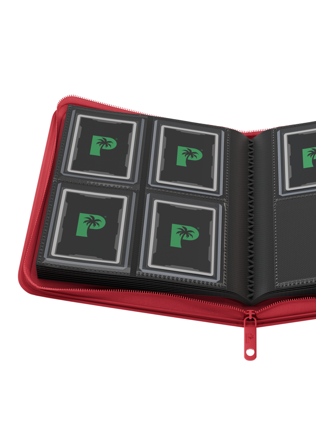 Collector's Series Card Loader Zip Binder - 4 Pocket - Red