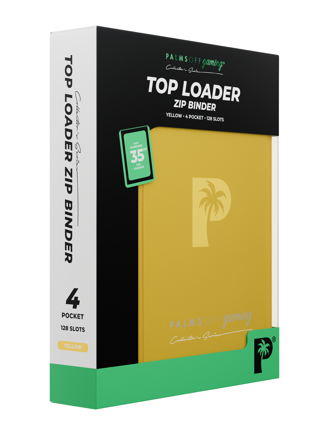 Collector's Series Card Loader Zip Binder - 4 Pocket - Yellow
