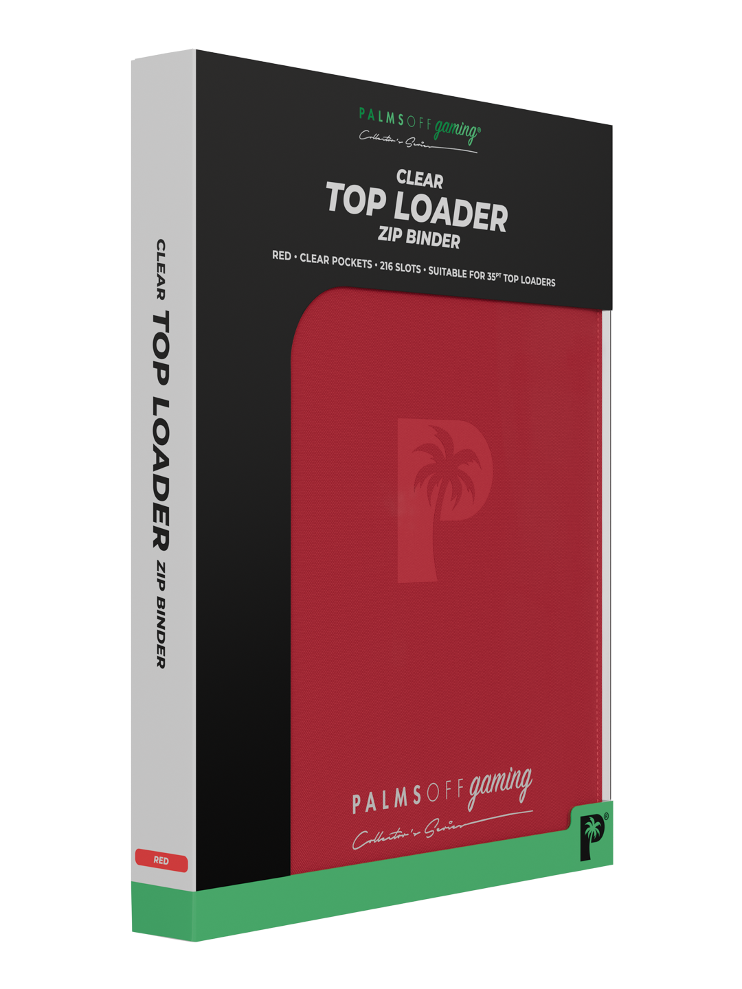 Collector's Series Card Loader Zip Binder - 9 Pocket - Red